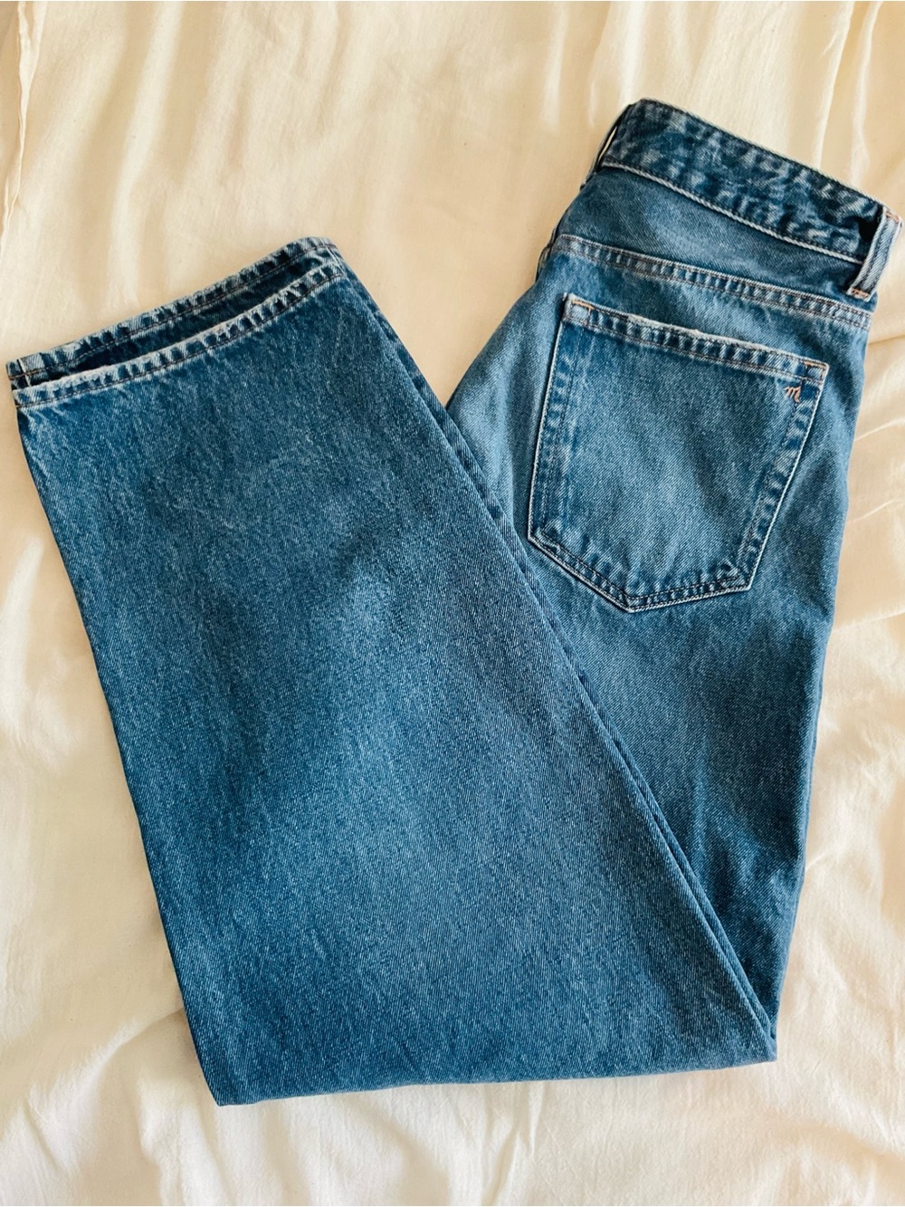 Madewell Women's Blue Boyfriend Jeans. Barrel style jeans. 100% cotton.Size 29